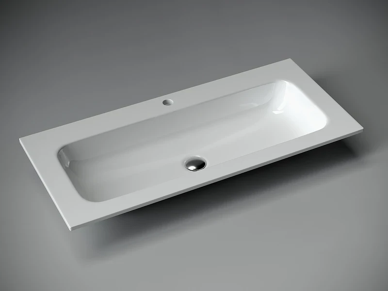 Раковина Ceramicanova Grace 100 CN7013 Белая фарфор полувстраиваемая