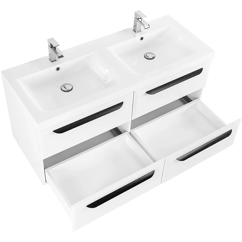 Тумба под раковину Cezares Eco 120 ECO-1200-4C-SO-2-BL подвесная Bianco Lucido МДФ / ЛДСП