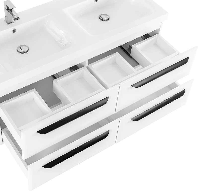 Тумба под раковину Cezares Eco 120 ECO-1200-4C-SO-2-BL подвесная Bianco Lucido МДФ / ЛДСП