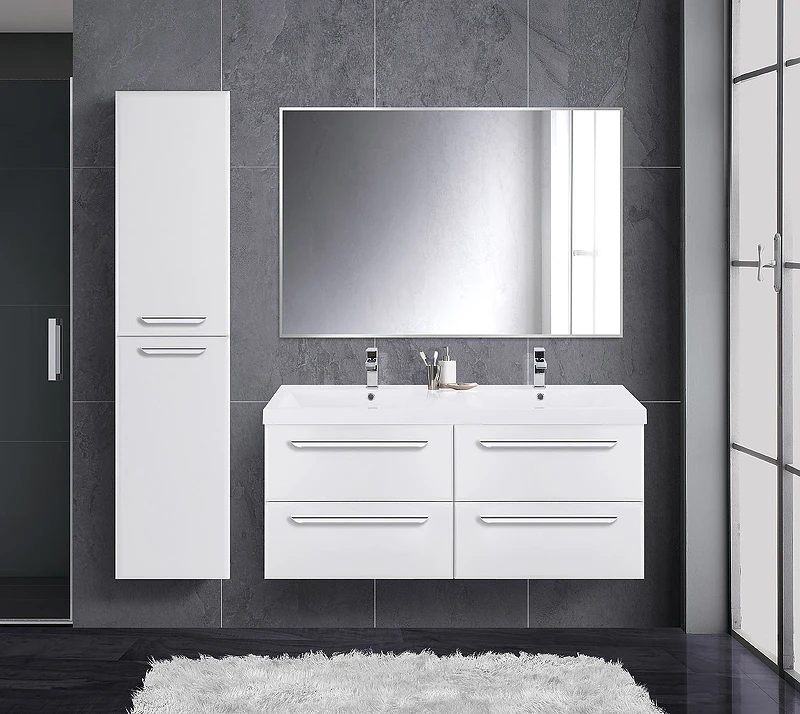 Тумба под раковину Cezares Eco 120 ECO-1200-4C-SO-2-BL подвесная Bianco Lucido МДФ / ЛДСП