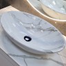 Раковина-чаша CeramaLux 50 D1147-505(340) Белый мрамор фаянс накладная