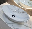 Раковина-чаша CeramaLux 50 D1147-505(340) Белый мрамор фаянс накладная