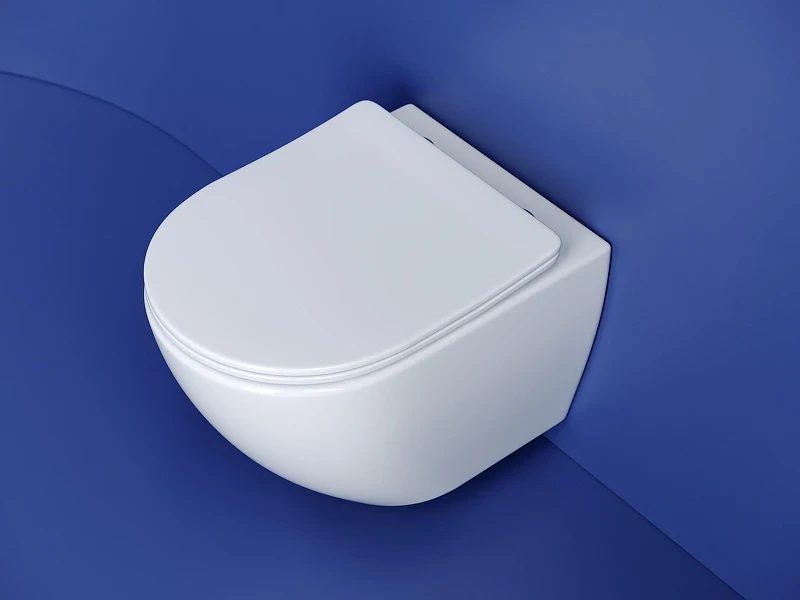 Комплект унитаза DIWO Ceramicanova Metropol CN4002T с сиденьем с инсталляцией DIWO 4501 с клавишей смыва цвет Глянцевый белый