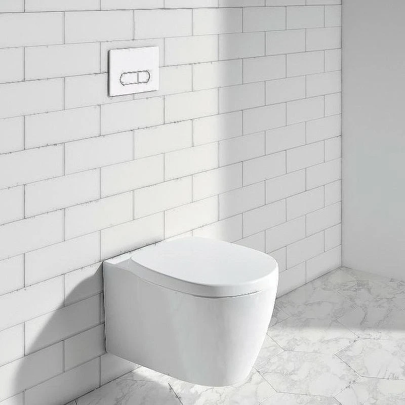 Унитаз с инсталляцией Ideal Standard Connect P211601 с сиденьем Микролифт и клавишей смыва Хром