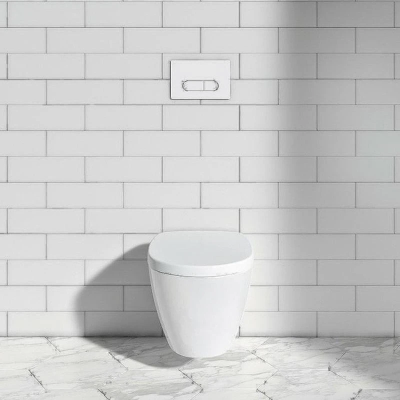 Унитаз с инсталляцией Ideal Standard Connect P211601 с сиденьем Микролифт и клавишей смыва Хром
