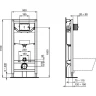 Унитаз с инсталляцией Ideal Standard Connect P211601 с сиденьем Микролифт и клавишей смыва Хром
