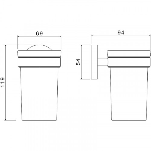 Стакан для зубных щеток Aquatek Европа AQ4104CR Хром