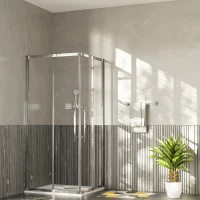 Душевой уголок Esbano Flex 110х90 ESOG-90D1-110D2-C профиль Хром стекло прозрачное