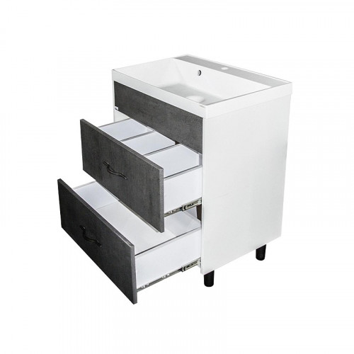 Тумба под раковину Mixline Сура 70 554992 цвет Белый Графит