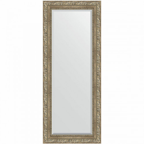 Зеркало Evoform Exclusive 135х55 BY 3513 с фацетом в багетной раме - Виньетка античное серебро 85 мм стекло