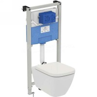 Комплект унитаза с инсталляцией Ideal Standard I.Life B I001401 с сиденьем Микролифт фарфор подвесной