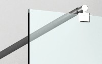 Душевая перегородка WasserKRAFT Rossel 120 28W40 профиль Серебристый стекло прозрачное