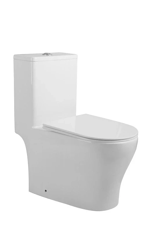 Унитаз моноблок Royce Elite RCT-111505WH цвет Белый с сиденьем Микролифт