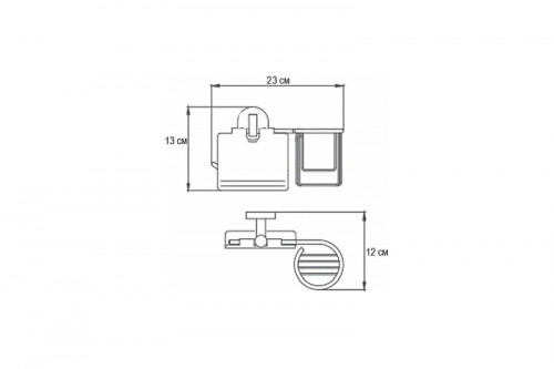 Держатель туалетной бумаги и освежителя воздуха Ekko E1703-1 с крышкой цвет Хром