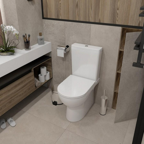 Унитаз компакт WellWant Aura WWUN2115W цвет Белый с сиденьем Микролифт