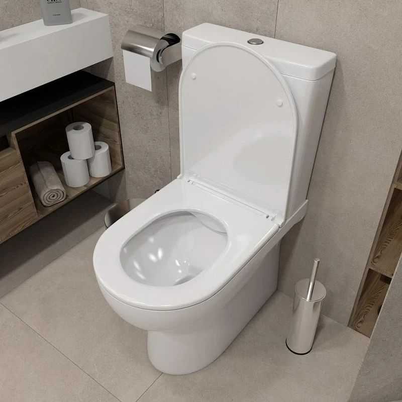 Унитаз компакт WellWant Aura WWUN2115W цвет Белый с сиденьем Микролифт