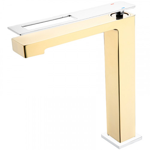 Смеситель для раковины Boheme Q 142-GCR Золото Хром латунь