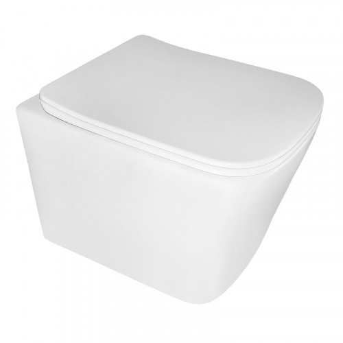 Унитаз Azario Cascad Торнадо AZ-10002 подвесной цвет Белый с сиденьем Микролифт