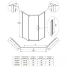 Душевой уголок Veconi Ottimo 80х80 OP10GR-8080-01-C9 профиль Графит брашированный стекло прозрачное
