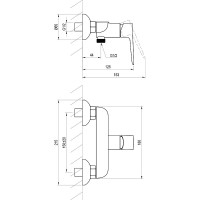Смеситель для душа Ravak Classic CL 032.00/150 X070084 Хром латунь на стену