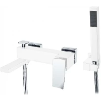Смеситель для ванны Boheme Q 143-WCR.2 Белый Хром латунь на стену