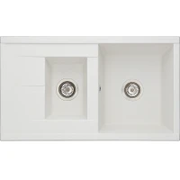 Кухонная мойка Aquaton Делия 87 1A716232DE240 Жемчуг искусственный камень (литьевой мрамор) встраиваемый