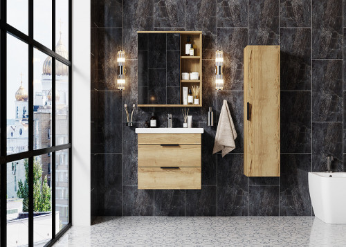 Шкаф пенал Onika Легран 30.10 403068 подвесной Дуб галифакс