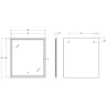Зеркало Cezares Interni 80 CZR-SPC-INT-800-900-LED-TCH-WARM-TIT с подсветкой Tитан с сенсорным выключателем и подогревом МДФ / ЛДСП, стекло