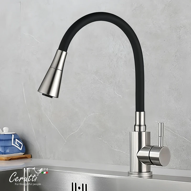 Cмеситель для кухни Ceruttispa Мия (Mia) BN CT12129 12129 цвет Никель матовый