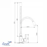 Cмеситель для кухни Ceruttispa Мия (Mia) BN CT12129 12129 цвет Никель матовый