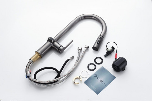 Смеситель для кухни Knotlor Inspiration KN-100/GM цвет Вороненая сталь