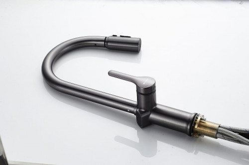 Смеситель для кухни Knotlor Inspiration KN-100/GM цвет Вороненая сталь