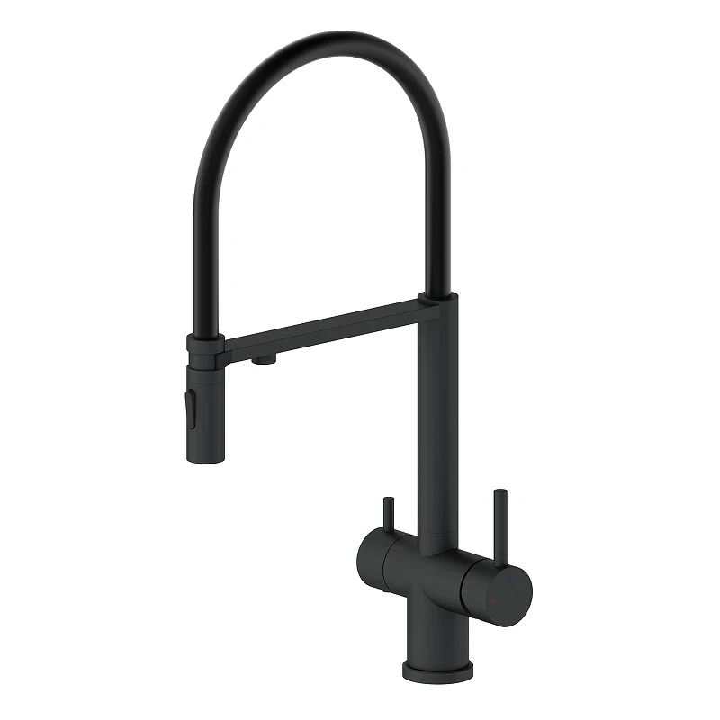 Смеситель для кухни AltroBagno Flusso 050204 MB цвет Черный матовый