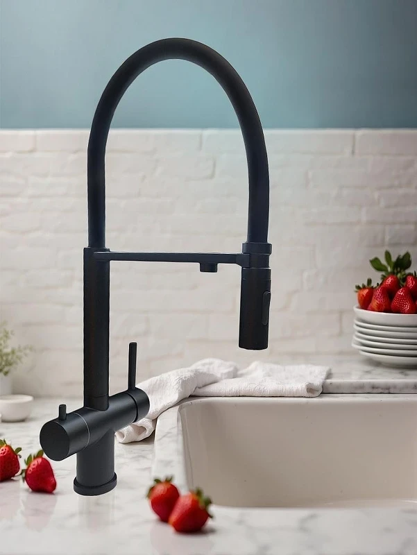 Смеситель для кухни AltroBagno Flusso 050204 MB цвет Черный матовый