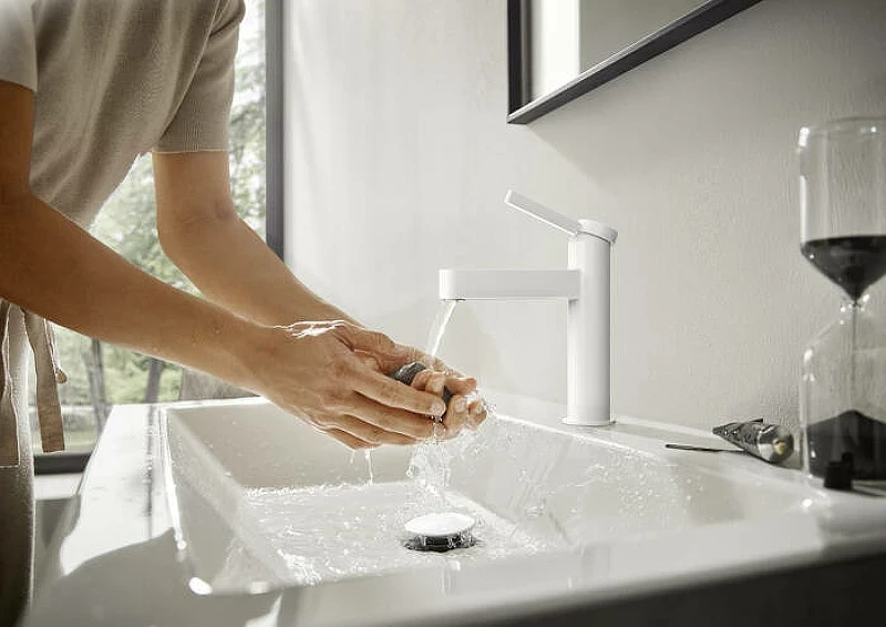 Смеситель для раковины Hansgrohe Finoris 76023700 Белый матовый латунь
