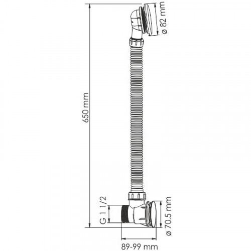 Слив-перелив WasserKRAFT Abens A159 click-clack Черный матовый