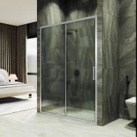 Душевая дверь Maybah Glass MGD-1280-5 1200x1950 раздвижная профиль Хром матовый стекло сатиновое
