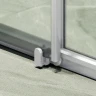 Душевая дверь Maybah Glass MGD-1280-5 1200x1950 раздвижная профиль Хром матовый стекло сатиновое