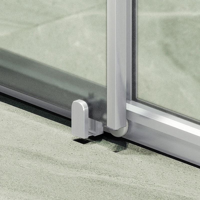 Душевая дверь Maybah Glass MGD-1280-5 1200x1950 раздвижная профиль Хром матовый стекло сатиновое