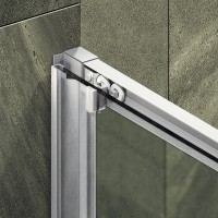 Душевая дверь Maybah Glass MGD-1280-5 1200x1950 раздвижная профиль Хром матовый стекло сатиновое