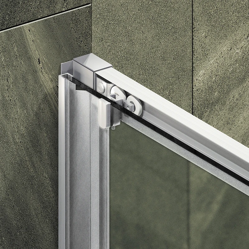 Душевая дверь Maybah Glass MGD-1280-5 1200x1950 раздвижная профиль Хром матовый стекло сатиновое