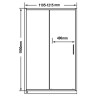Душевая дверь Maybah Glass MGD-1280-5 1200x1950 раздвижная профиль Хром матовый стекло сатиновое