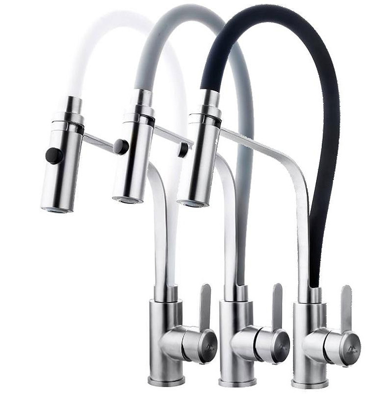 Смеситель для кухни Fashun A54112-7 цвет Сатин Черный