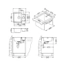 Кухонная мойка Alveus Line Maxim 50 SAT-90 615x500 1089612 Сатинированная сталь нержавеющая сталь встраиваемый