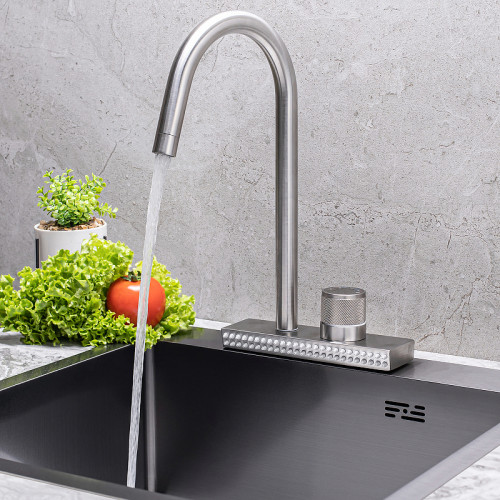 Смеситель для кухни Ростовская Мануфактура Сантехники SUS130-017F Нержавеющая сталь нержавеющая сталь