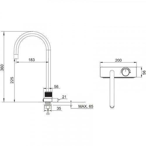 Смеситель для кухни Ростовская Мануфактура Сантехники SUS130-017F Нержавеющая сталь нержавеющая сталь