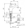 Смеситель для раковины Cezares Margot MARGOT-LSM1-A-03/24-N Золото 24 карат латунь