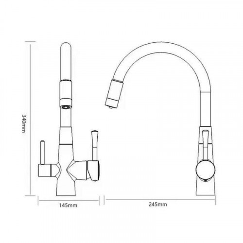 Смеситель для кухни Savol S-L1806H-01 цвет Черный