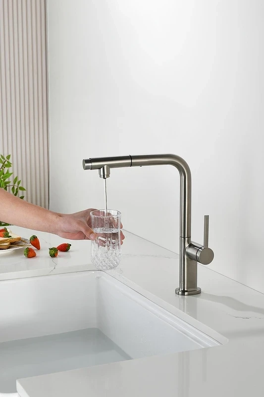 Смеситель для кухни AQUAme Cucina AQM9903BN цвет Никель шлифованный