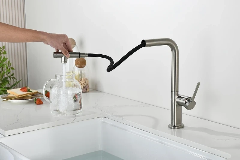 Смеситель для кухни AQUAme Cucina AQM9903BN цвет Никель шлифованный